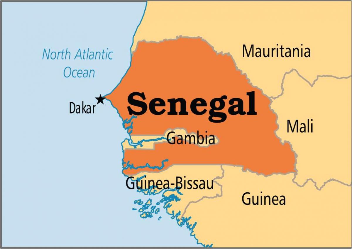 Senegal на мапата на светот
