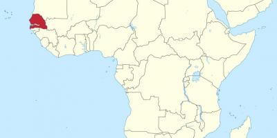 Senegal на карта на африка