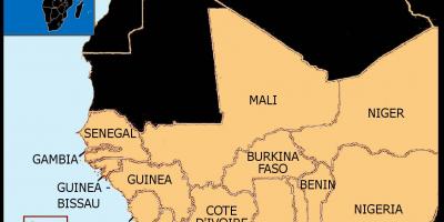 Карта на Senegal мапата западна африка