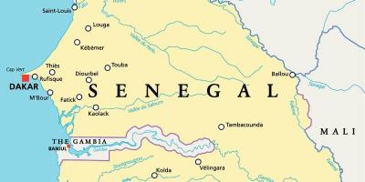 Senegal реката африка мапа